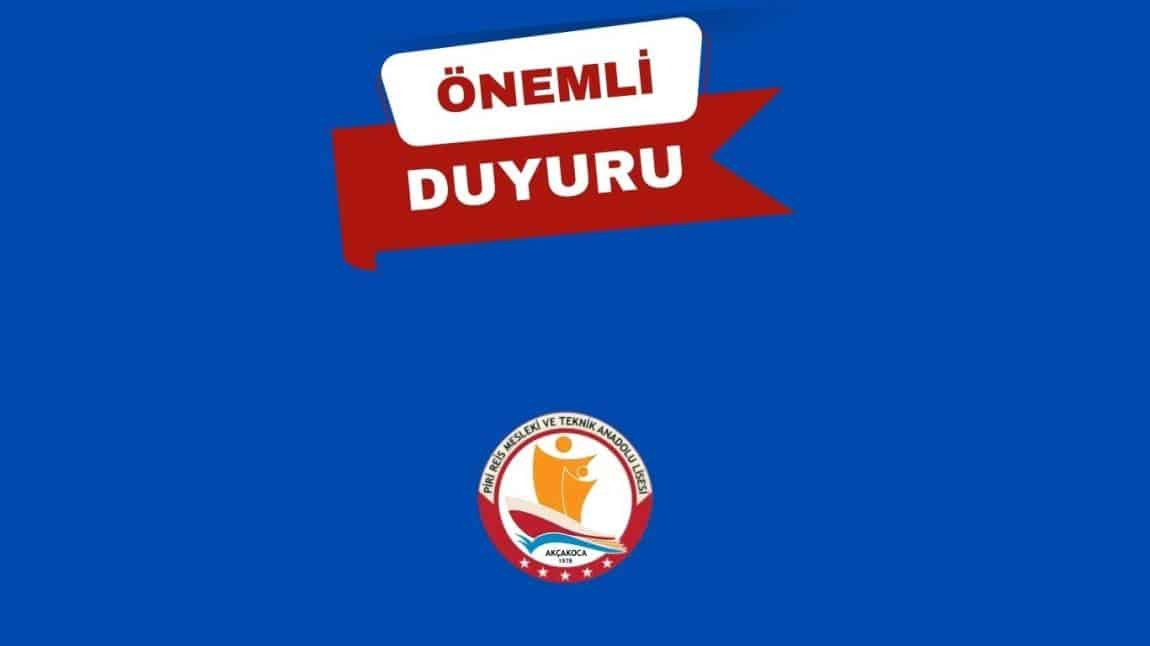 2025-2026 Eğitim Öğretim Yılı EYLÜL Dönemi Sorumluluk Sınavları 
